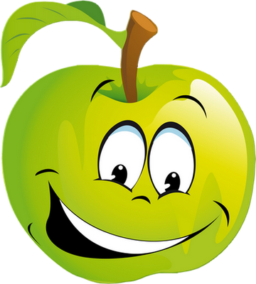pomme - fruit - alimentation - smiley émoticône émoji cartoon clipart illustration - artémotic