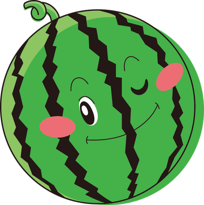 pastèque - fruit - alimentation - smiley émoticône émoji cartoon clipart illustration - artémotic