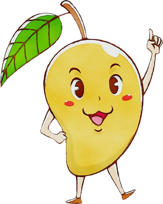 mangue - fruit - alimentation - smiley émoticône émoji cartoon clipart illustration - artémotic