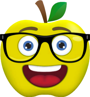 pomme - fruit - alimentation - smiley émoticône émoji cartoon clipart illustration - artémotic