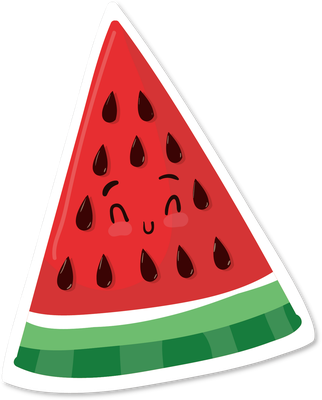 pastèque - fruit - alimentation - smiley émoticône émoji cartoon clipart illustration - artémotic