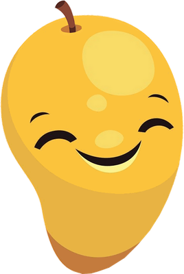 mangue - fruit - alimentation - smiley émoticône émoji cartoon clipart illustration - artémotic