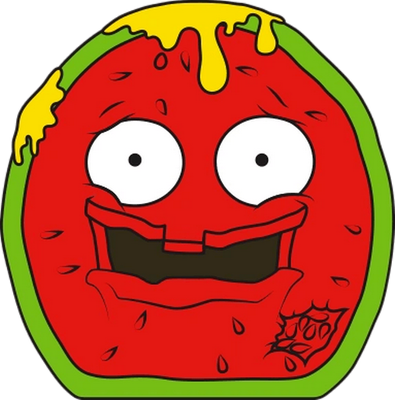 pastèque - fruit - alimentation - smiley émoticône émoji cartoon clipart illustration - artémotic