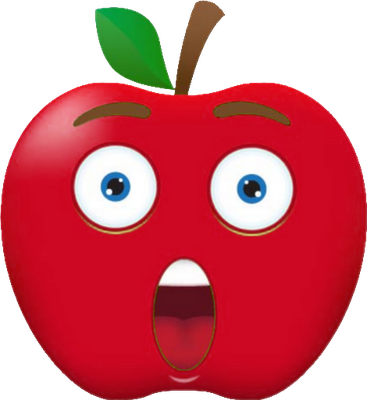 pomme - fruit - alimentation - smiley émoticône émoji cartoon clipart illustration - artémotic