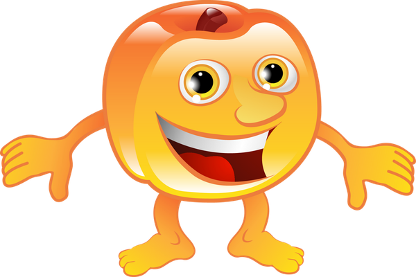 abricot - fruit - alimentation - smiley émoticône émoji cartoon clipart illustration - artémotic