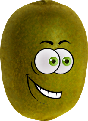 kiwi - fruit - alimentation - smiley émoticône émoji cartoon clipart illustration - artémotic