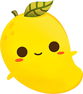 mangue - fruit - alimentation - smiley émoticône émoji cartoon clipart illustration - artémotic