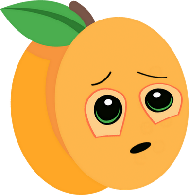 abricot - fruit - alimentation - smiley émoticône émoji cartoon clipart illustration - artémotic