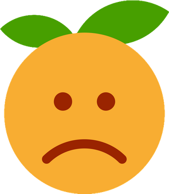 orange - fruit - alimentation - smiley émoticône émoji cartoon clipart illustration - artémotic