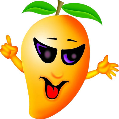 mangue - fruit - alimentation - smiley émoticône émoji cartoon clipart illustration - artémotic