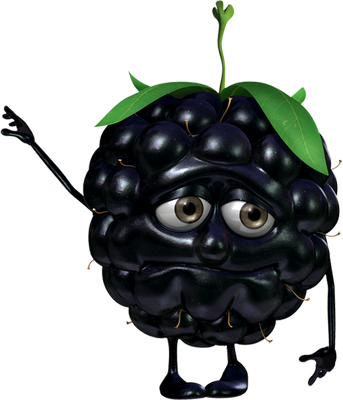 mûre - fruit - alimentation - smiley émoticône émoji cartoon clipart illustration - artémotic