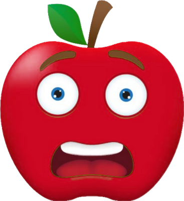 pomme - fruit - alimentation - smiley émoticône émoji cartoon clipart illustration - artémotic