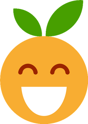 orange - fruit - alimentation - smiley émoticône émoji cartoon clipart illustration - artémotic