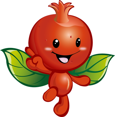 grenade - fruit - alimentation - smiley émoticône émoji cartoon clipart illustration - artémotic