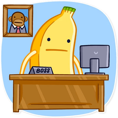 banane - fruit - alimentation - smiley émoticône émoji cartoon clipart illustration - artémotic