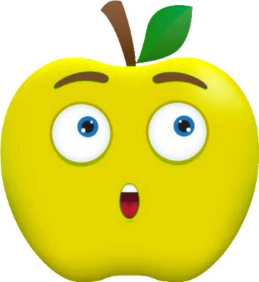 pomme - fruit - alimentation - smiley émoticône émoji cartoon clipart illustration - artémotic