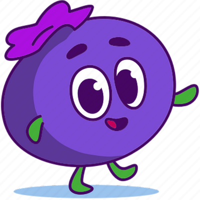 myrtille - fruit - alimentation - smiley émoticône émoji cartoon clipart illustration - artémotic