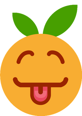 orange - fruit - alimentation - smiley émoticône émoji cartoon clipart illustration - artémotic