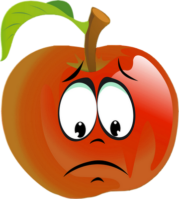 pomme - fruit - alimentation - smiley émoticône émoji cartoon clipart illustration - artémotic