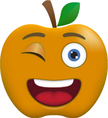 pomme - fruit - alimentation - smiley émoticône émoji cartoon clipart illustration - artémotic