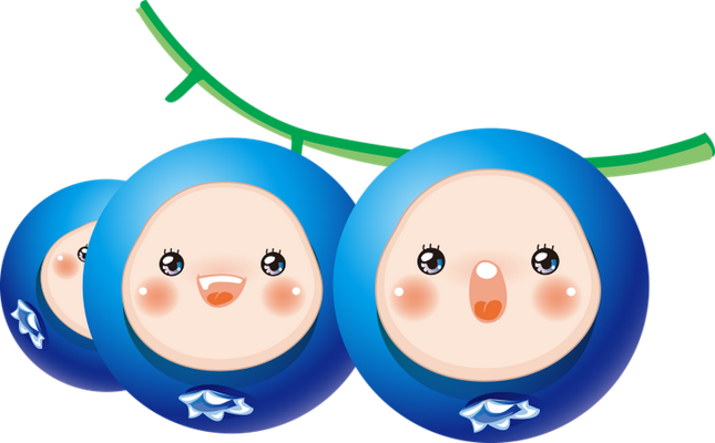 myrtille - fruit - alimentation - smiley émoticône émoji cartoon clipart illustration - artémotic
