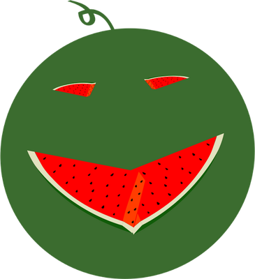 pastèque - fruit - alimentation - smiley émoticône émoji cartoon clipart illustration - artémotic