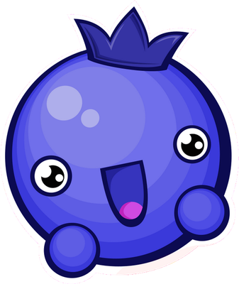 myrtille - fruit - alimentation - smiley émoticône émoji cartoon clipart illustration - artémotic
