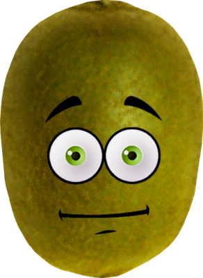 kiwi - fruit - alimentation - smiley émoticône émoji cartoon clipart illustration - artémotic