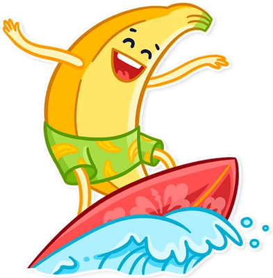 banane - fruit - alimentation - smiley émoticône émoji cartoon clipart illustration - artémotic