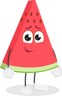 pastèque - fruit - alimentation - smiley émoticône émoji cartoon clipart illustration - artémotic