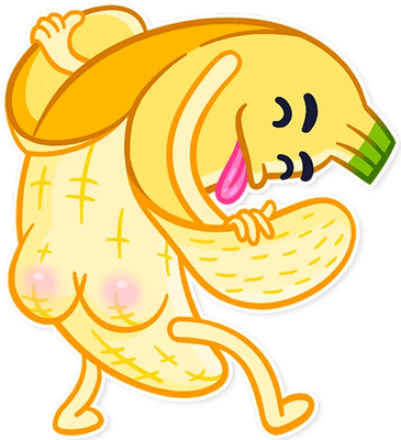 banane - fruit - alimentation - smiley émoticône émoji cartoon clipart illustration - artémotic