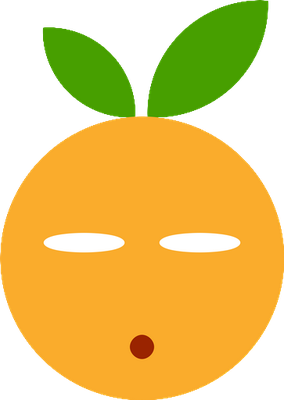 orange - fruit - alimentation - smiley émoticône émoji cartoon clipart illustration - artémotic