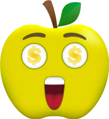 pomme - fruit - alimentation - smiley émoticône émoji cartoon clipart illustration - artémotic