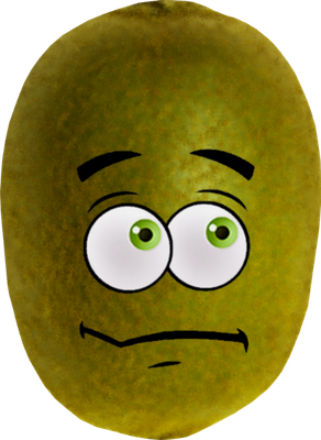 kiwi - fruit - alimentation - smiley émoticône émoji cartoon clipart illustration - artémotic