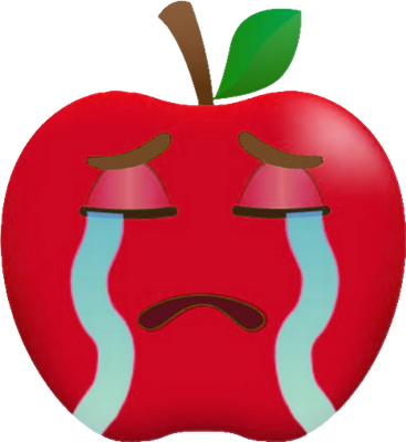 pomme - fruit - alimentation - smiley émoticône émoji cartoon clipart illustration - artémotic