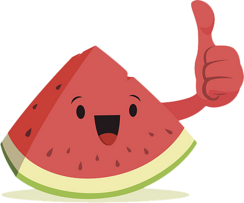 pastèque - fruit - alimentation - smiley émoticône émoji cartoon clipart illustration - artémotic
