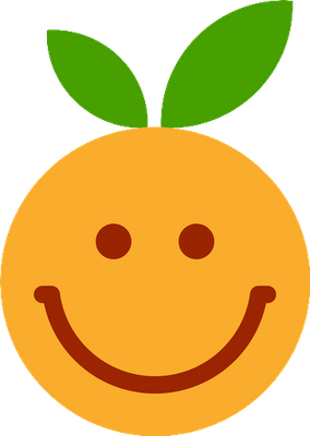 orange - fruit - alimentation - smiley émoticône émoji cartoon clipart illustration - artémotic
