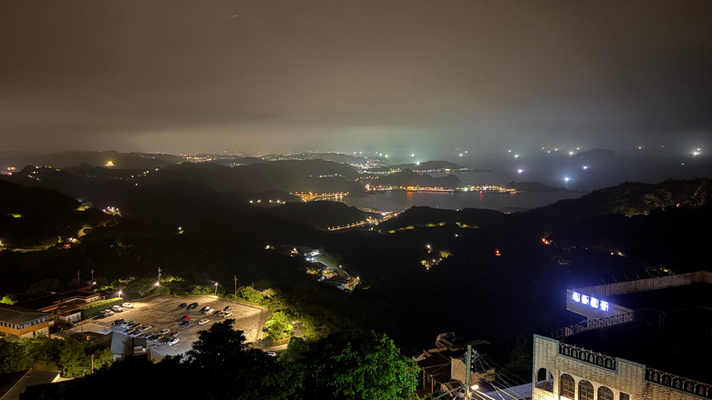 Aussicht von der Unterkunft in Jiufen