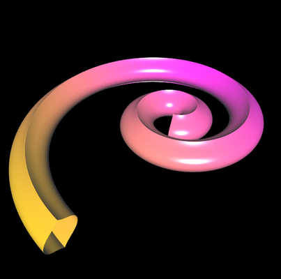 Supershape auf Basis Torus - spiralförmig 1