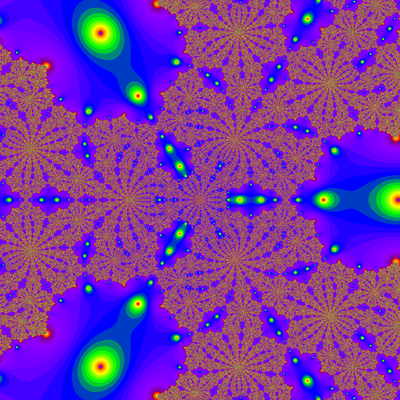 Konvergenzgeschwindigkeit z^3-1=0,  Householder-Verfahren modifiziert, a=1.815