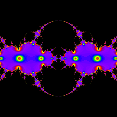 Konvergenzgeschwindigkeit z^2-1=0, Schröder-Verfahren modifiziert mit a=1.9