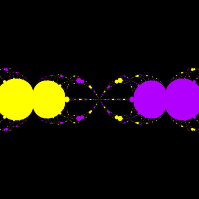 Basins of Attraction z^2-1=0, Householder-Verfahren, a=1.985