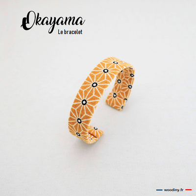 Bracelet  jaune motif asanoha