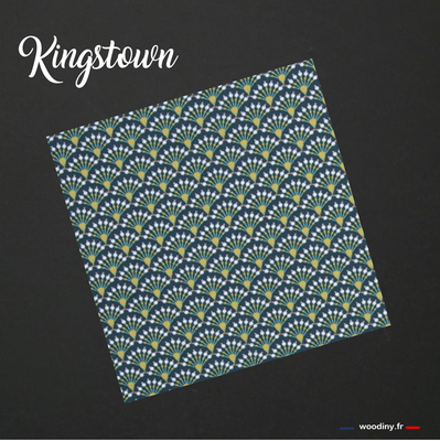 Pochette de costume vert bleu