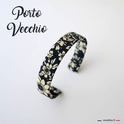 Bracelet tissu fleuri vintage