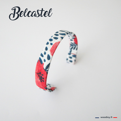 Bracelet fleuri rouge