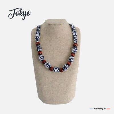 Collier japonais bleu