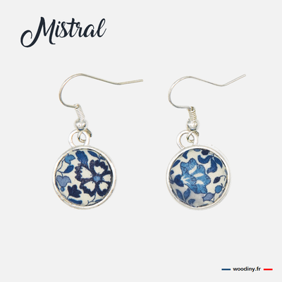 Boucles d'oreilles liberty bleu