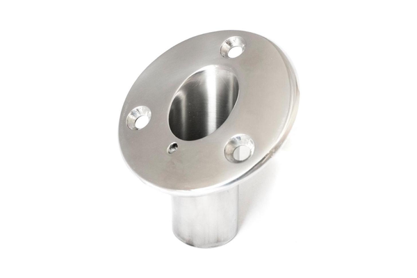 Stainless steel mooring whip flush mounts