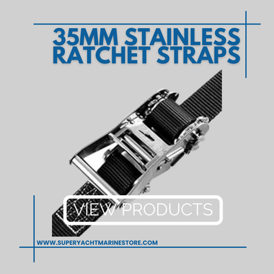 35mm Stainless Ratchet Straps www.superyachtmarinestore.com